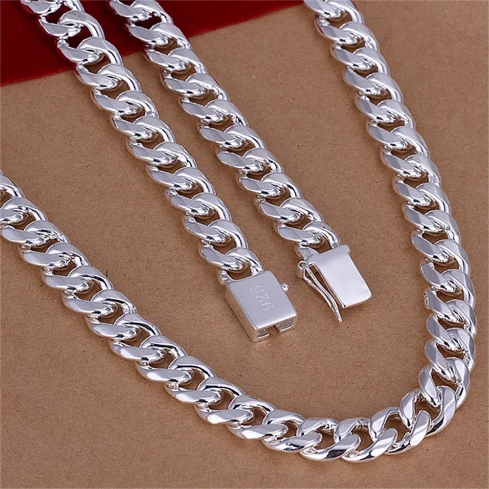 925 Sterling Silver Chain Necklace Men - 20-24 Zoll 925 Sterling Silber Klassische