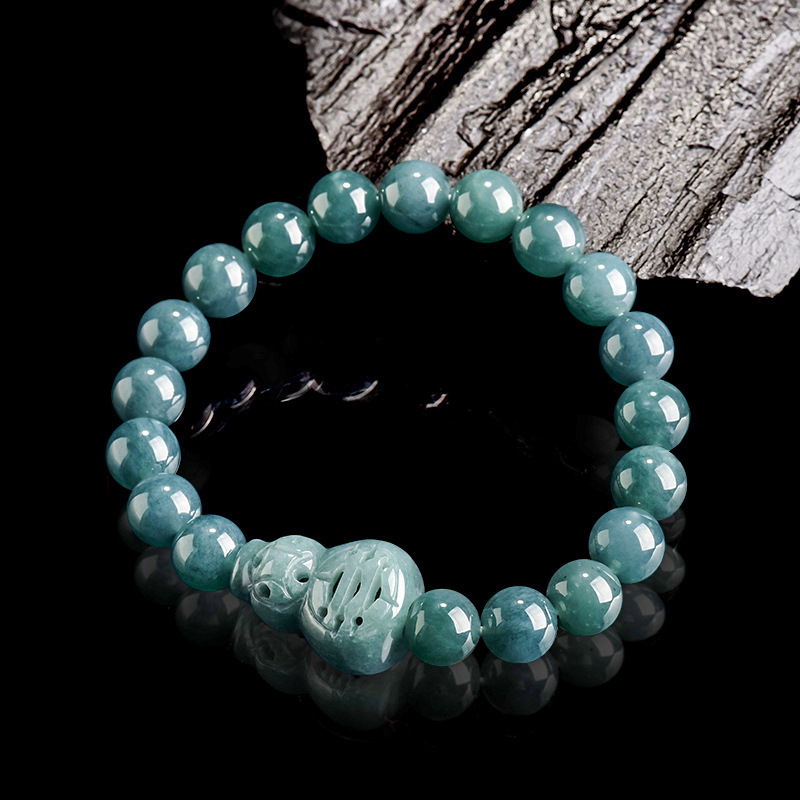 Bracelets - Myanmar Jadeit Kürbis Armband Geschenke für