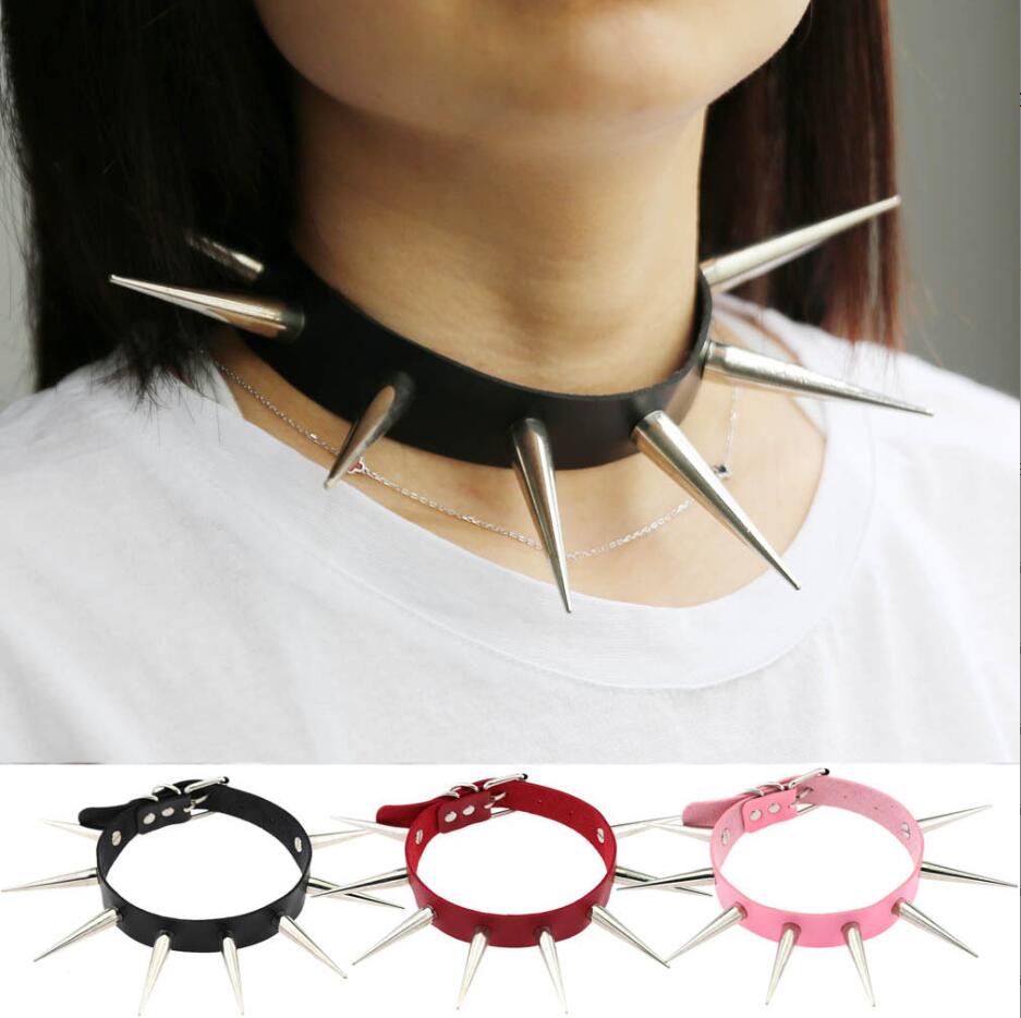 Goth Punk Spike Choker - Emo Spike Halsband Punk Kragen Weibliche
