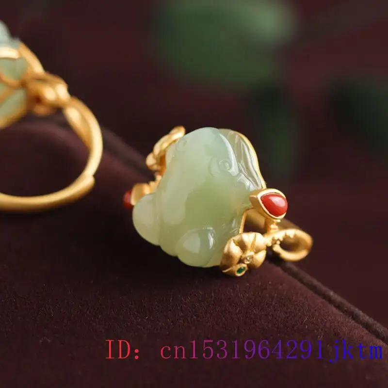 Grüne Jade Frosch Ringe Charms – Rings Bewertung und Preis