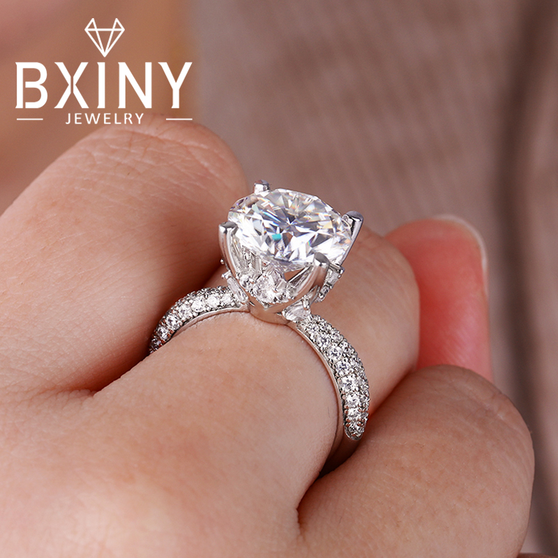 BXINY D Farbe 5CT Moissanit Ri – Moissanite Engagement Ring 1 Carat Bewertung und Preis