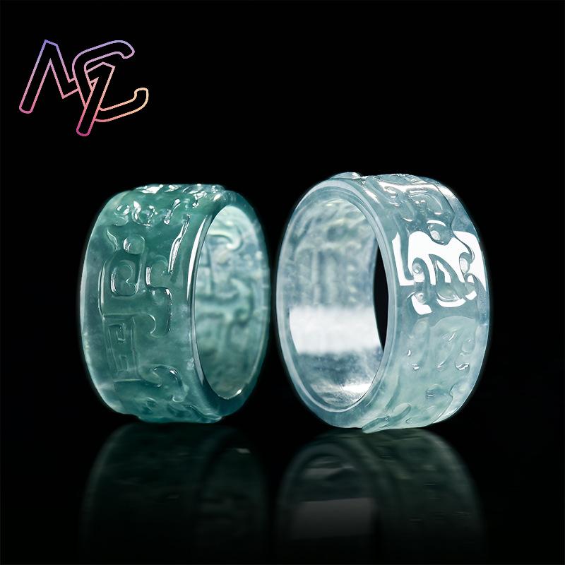 Myanmar Jadeit Taotie Ring Mod – Rings Bewertung und Preis