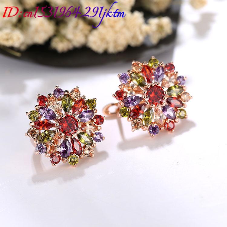 Natürliche Kristall blumen ohr – Earrings Bewertung und Preis