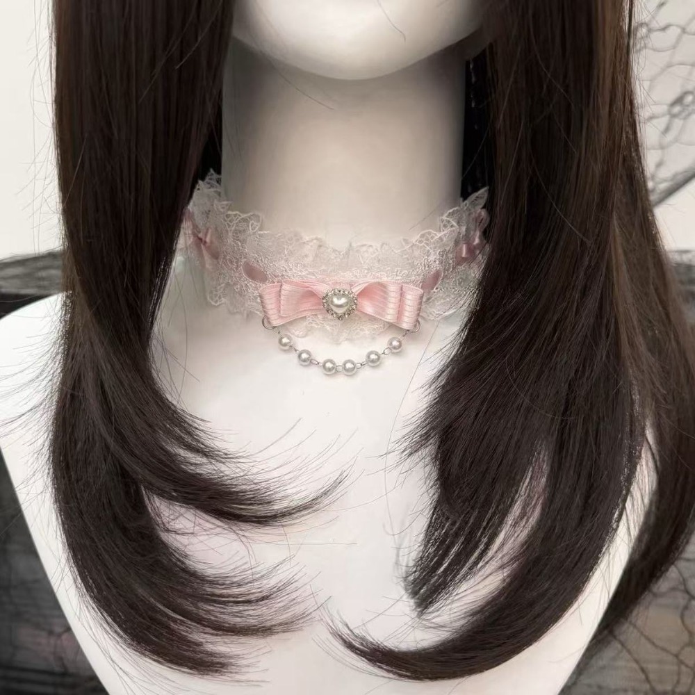 Modische Spitzen-Rüschen-Halsk – Pearl Choker Necklace Vintage Bewertung und Preis