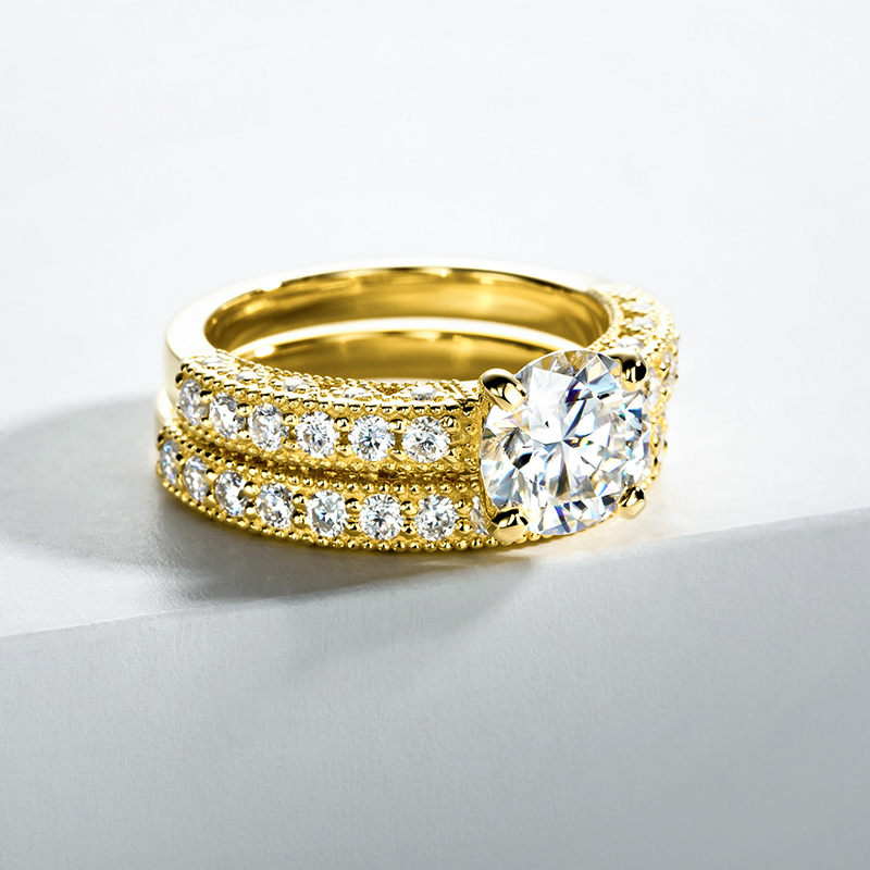 Ringset für Damen 925 Sterling – Moissanite Engagement Ring 1 Carat Bewertung und Preis