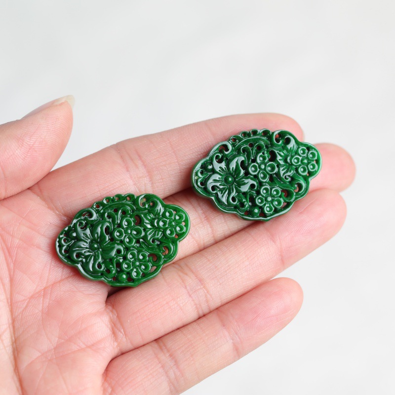 2 Stück Natürlicher Jade Trock – Earrings Bewertung und Preis
