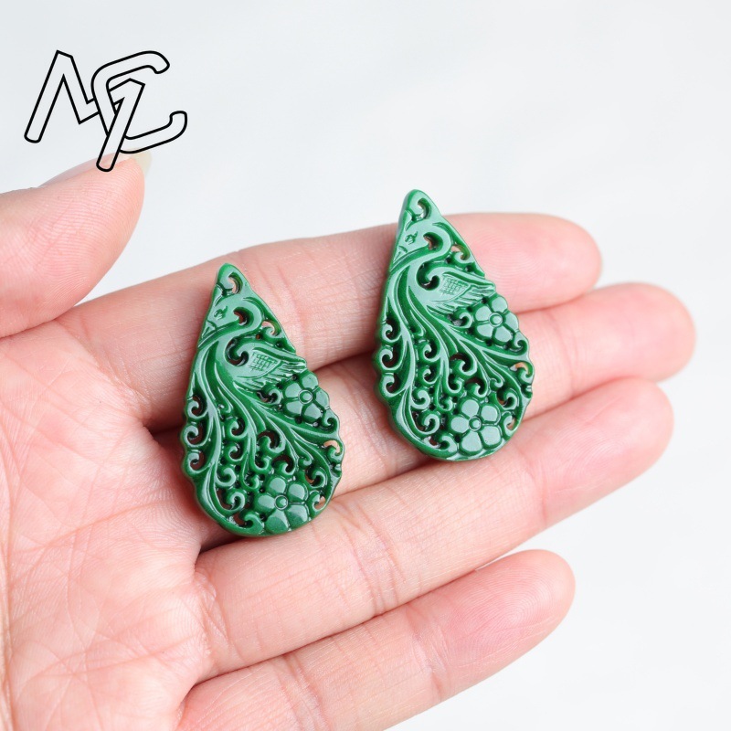 2 Stück Natürlicher Jade Trock – Earrings Bewertung und Preis