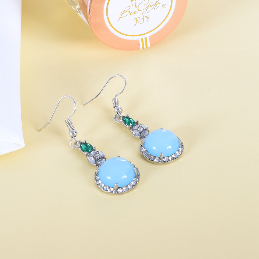 Blaue natürliche Jade Ohrringe – Earrings Bewertung und Preis