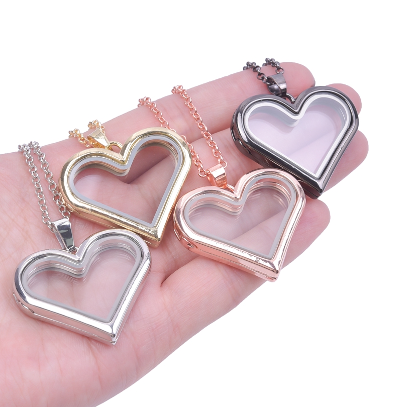 1Pc Y2K Mädchen Süße Liebe Her – Heart Locket Necklace Photo Bewertung und Preis