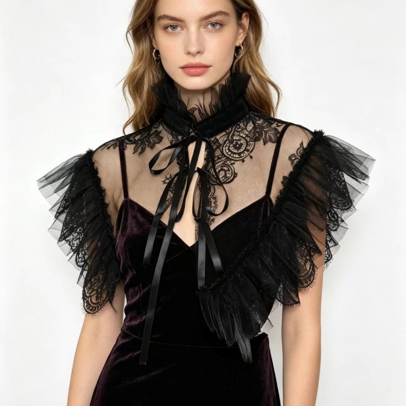 Gotischer Stil Spitzen-Tüll Fa – Necklaces Bewertung und Preis