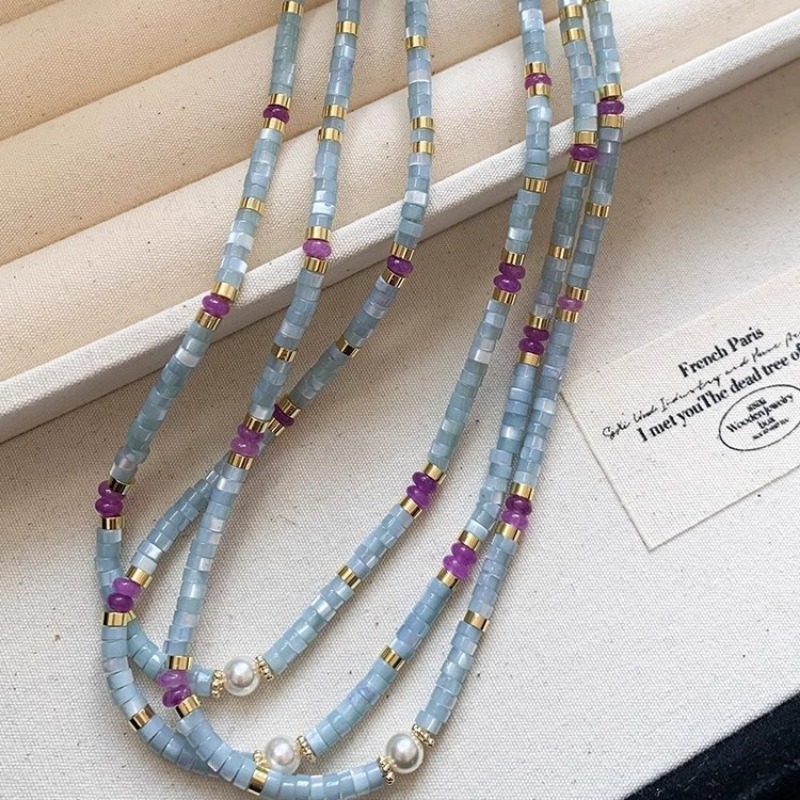 Minar Ungewöhnliche blaue Natu – Pearl Choker Necklace Vintage Bewertung und Preis