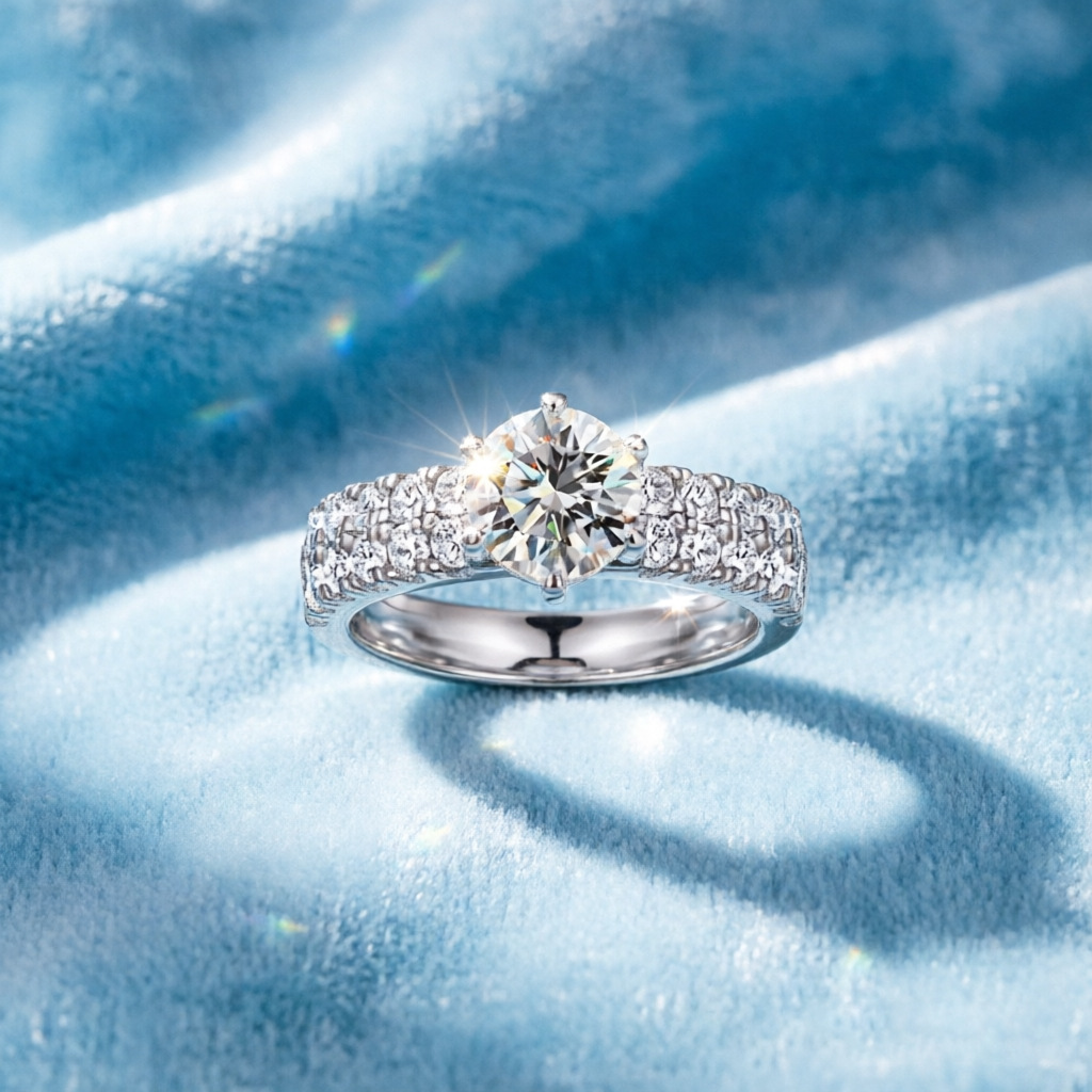 Heiß begehrter modischer Ring  – Moissanite Engagement Ring 1 Carat Bewertung und Preis