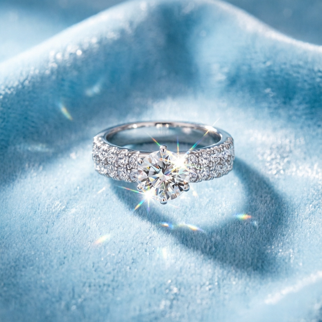 Heiß begehrter modischer Ring  – Moissanite Engagement Ring 1 Carat Bewertung und Preis