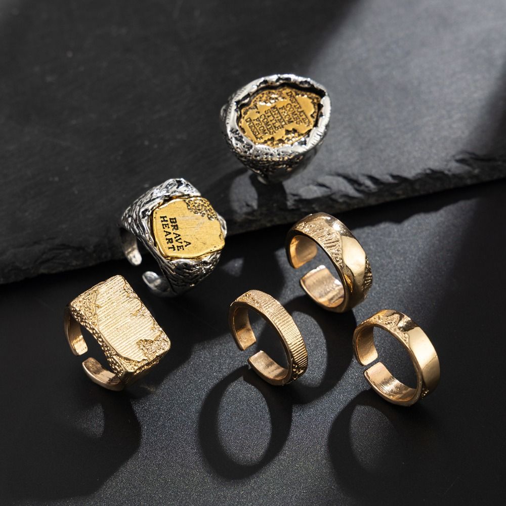 Fingerring-Sets, 6 Stück/Set,  – Vintage Punk Knuckle Rings Set Bewertung und Preis